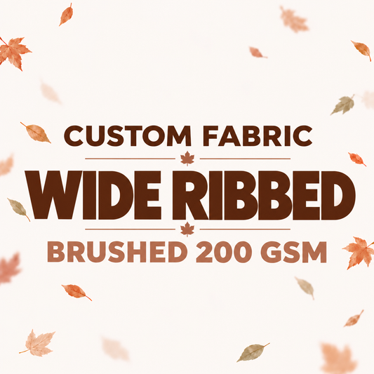 WIDE RIBBED BRUSHED 200GSM